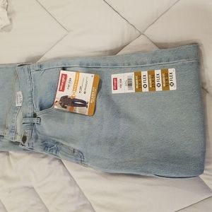 Mens Wrangler relaxed fit denim jeans.